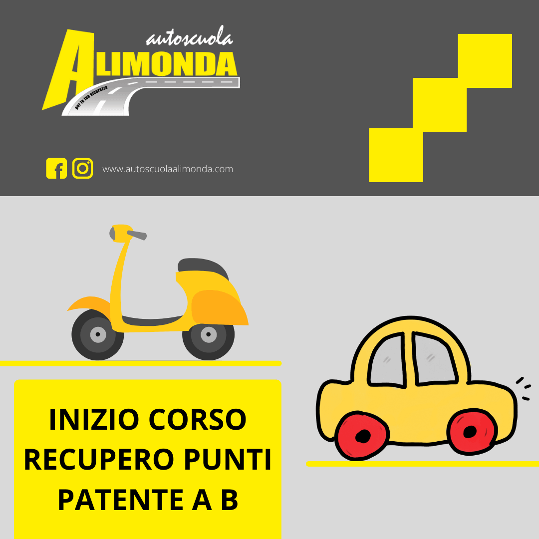 Corso Recupero Punti Patente A E B Inizio 4 Ottobre 2022 - Autoscuola ...